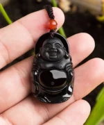 Buddha Black Natural Jade Pendant