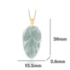 18K Gold Leaf Natural Jade Pendant