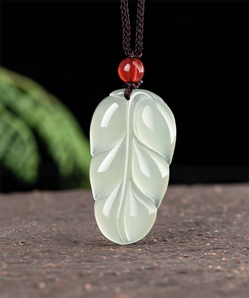 Leaf Natural Jade Pendant
