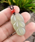 Leaf Natural Jade Pendant