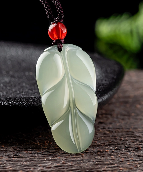 Leaf Natural Jade Pendant
