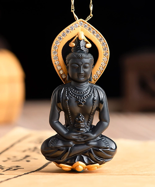 3D Buddha Natural Jade Pendant