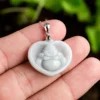 S925 Buddha Natural Jade Pendant