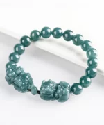 Two Pixiu Natural Jade Bracelet