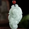 Natural Jade Leaf Pixiu Pendant