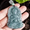 Four Hands Guanyin Natural Jade Pendant