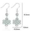 S925 Knot Pattern Natural Jade Earrings