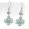 S925 Knot Pattern Natural Jade Earrings