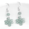 S925 Knot Pattern Natural Jade Earrings