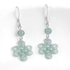 S925 Knot Pattern Natural Jade Earrings