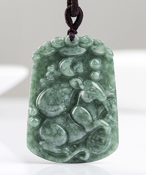 12 Chinese Zodiac Natural Jade Pendant