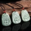 Deer Flower Natural Jade Pendant