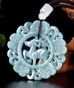 Deer Plum Blossom Natural Jade Pendant