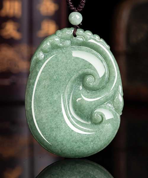 Ruyi Auspicious Natural Jade Pendant