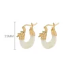 S925 Dragon Natural Jade Earrings