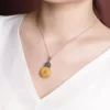 S999 Gourd Natural Amber Pendant