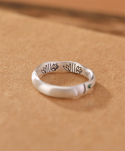 S999 Bamboo Pattern Open Ring