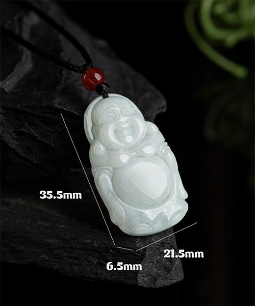 Smile Buddha Natural Jade Pendant