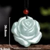 Jadeite Rose Flower Jade Pendant