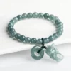 Luck Cat Natural Jade Bead Bracelet