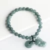 Luck Cat Natural Jade Bead Bracelet