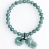 Luck Cat Natural Jade Bead Bracelet