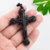 Jesus Christ Cross Natural Jade Pendant