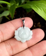S925 Lotus Flower Jade Pendant