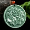 Rose Flower Natural Jade Pendant