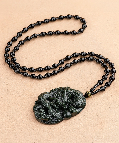 Zodiac Dragon Natural Jade Pendant - Image 6
