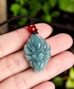 Nine Tailed Fox Natural Jade Pendant