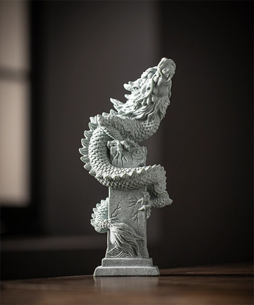 Dragon Column Sand Stone Ornament - Image 4