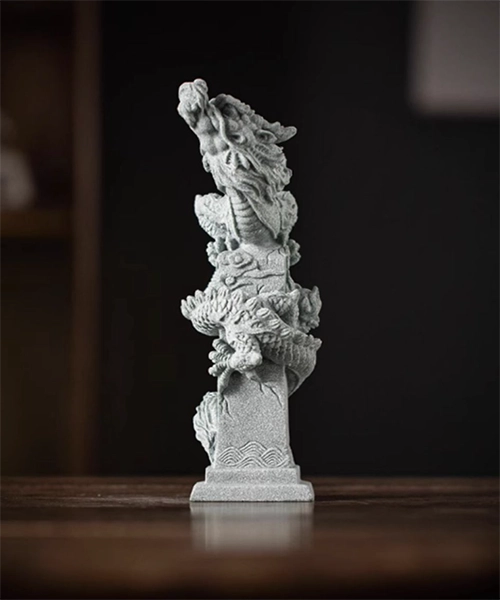 Dragon Column Sand Stone Ornament - Image 7