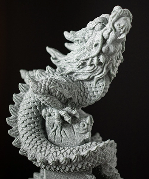 Dragon Column Sand Stone Ornament - Image 10