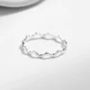 S925 Simple Wave Design Ring