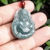 God of Wealth Natural Jade Pendant