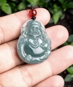 God of Wealth Natural Jade Pendant