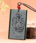 Zodiac Tiger Both Side Jade Pendant