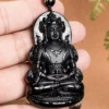 Black Jade Tara Guanyin Pendant