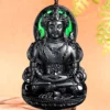 Black Jade Tara Guanyin Pendant