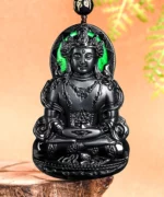 Black Jade Tara Guanyin Pendant