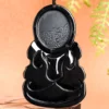Black Jade Tara Guanyin Pendant