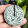 Flower Donut Ring Jade Pendant