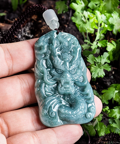 Dragon Natural Jade Pendant - Image 2