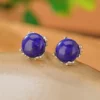 Lapis Lazuli S925 Cabochon Earrings