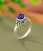 Lapis Lazuli S925 Cabochon Open Ring