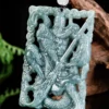 Guan Gong Hollow Natural Jade Pendant
