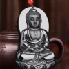Black Buddha Natural Jade Pendant