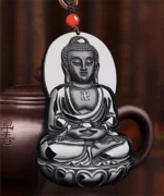 Black Buddha Natural Jade Pendant