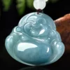 Laugh Buddha Natural Jade Pendant